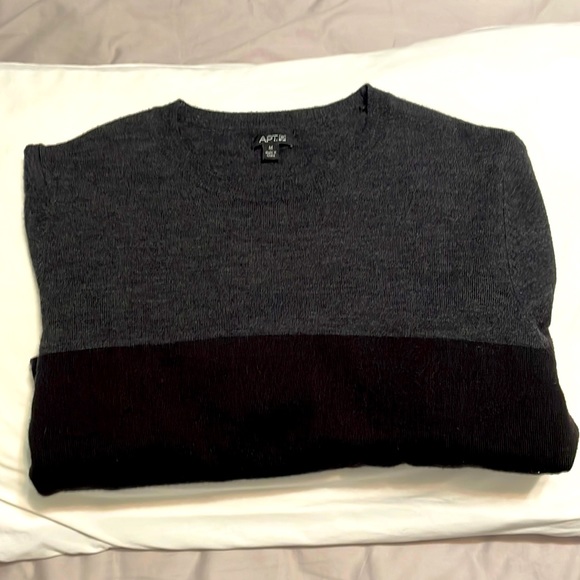BLACK AND GRAY APT 9 MEDIUM MENS SWEATER - Picture 2 of 4